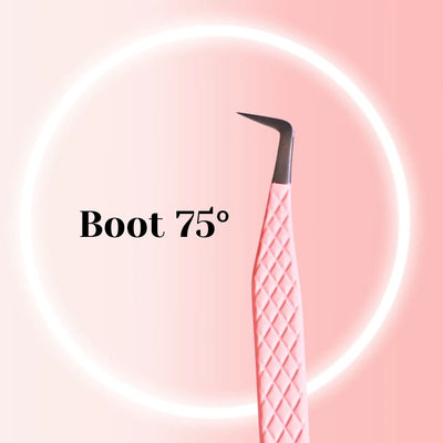Pink Volume Lash Tweezers – Boot 75°