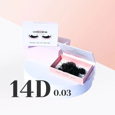 14D | 0.03 Pro-Made Loose Fans |500 Fans Per Tray