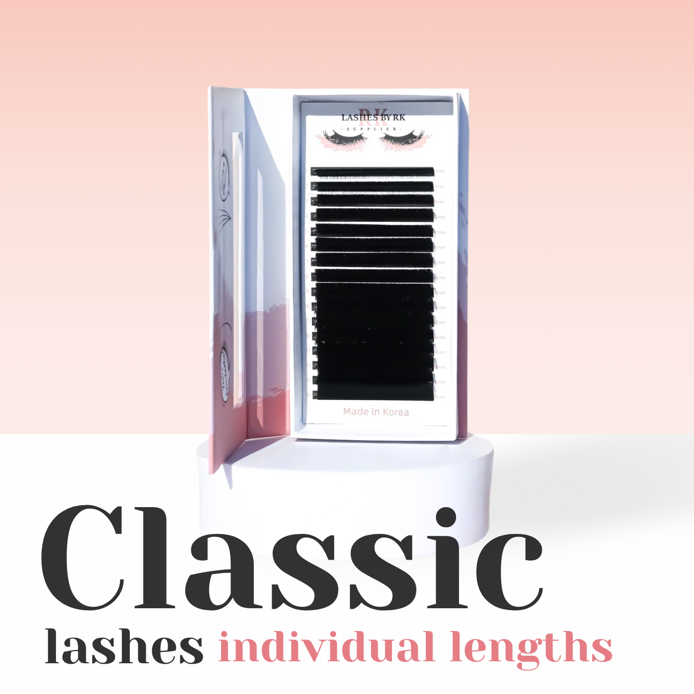 Classic Cashmere Flat Lashes 0.15- Individual Lengths