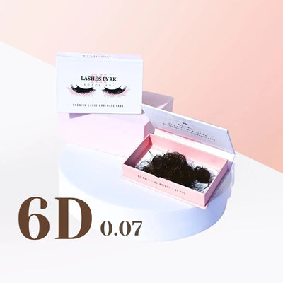 6D | Brown Pro-Made Loose Fans 1000 Fans/Tray