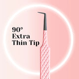 Pink Volume Lash Tweezers –  90° Extra Thin Tip
