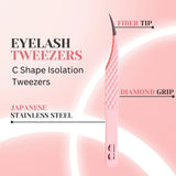 Eyelash Extension Tweezers | C Shape Isolation Tweezers