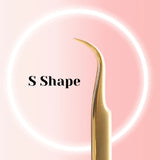 Eyelash Extension Tweezers | S-Shape Curved Tweezers