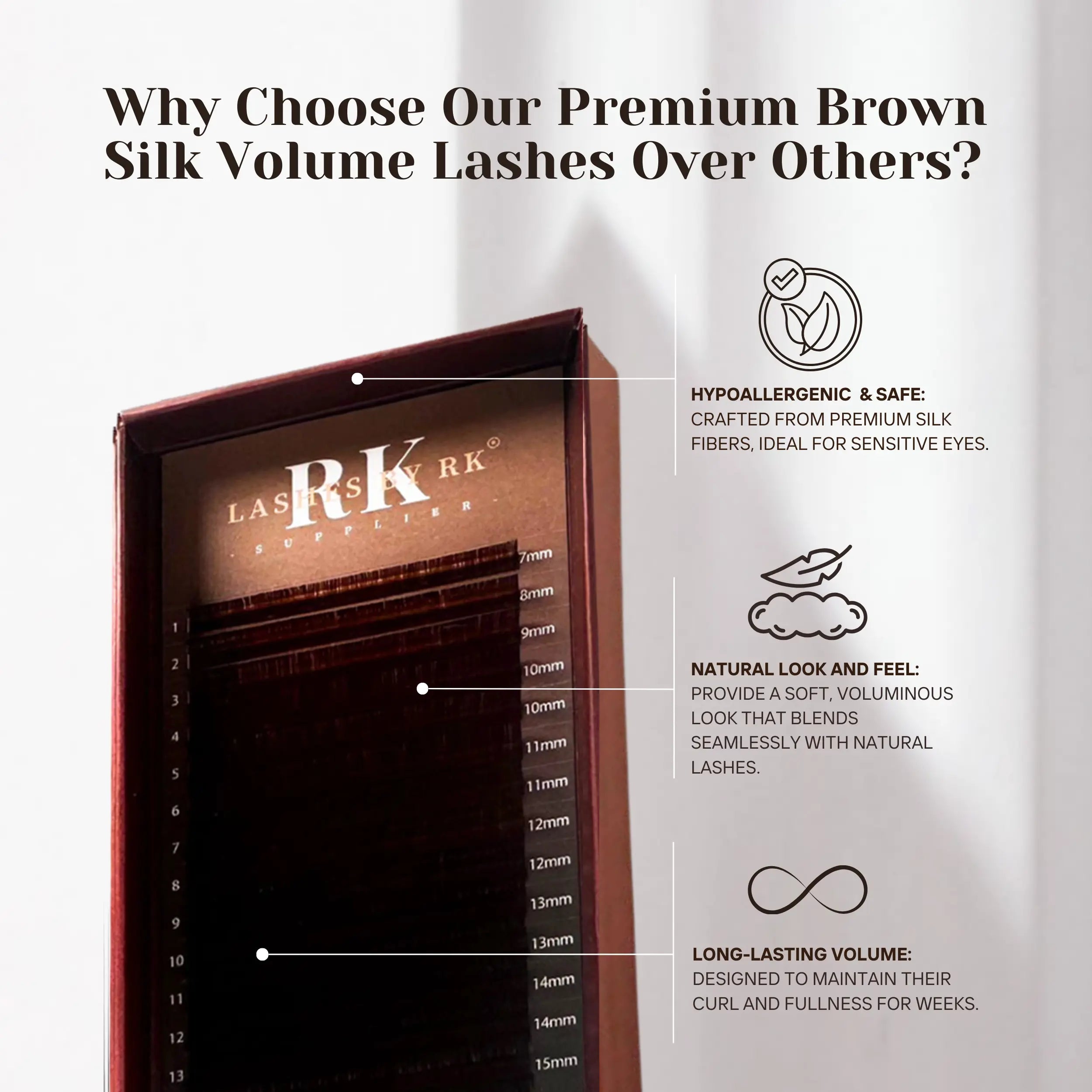 Premium Brown Silk Volume Lashes