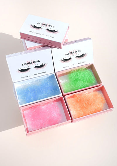 Glow in the Dark Coloured Promade Lashes | 1000 fans