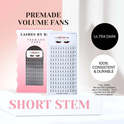 6D Premade Volume Fans Short Stem
